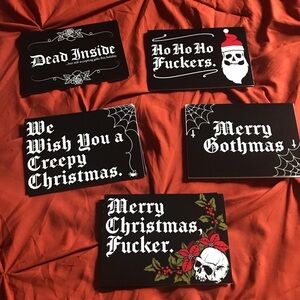 Dolls Kill set of 10 goth Christmas cards.